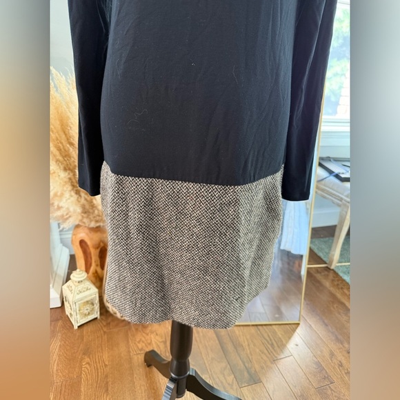 Theory Black Long Sleeve Women's Dress Viscose and Wool w pockets - Picture 8 of 11